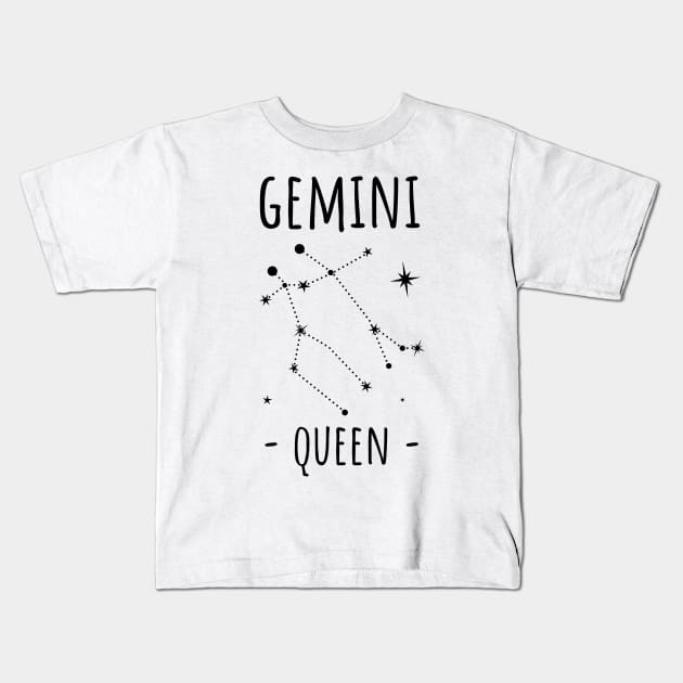 Gemini Queen Kids T-Shirt by juinwonderland 41